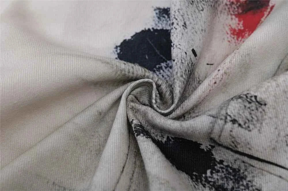 Artistic Vintage Washed Splatter Paint Jeans
