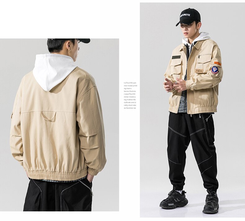 Double Welt Pocket Zipper Style Jacket