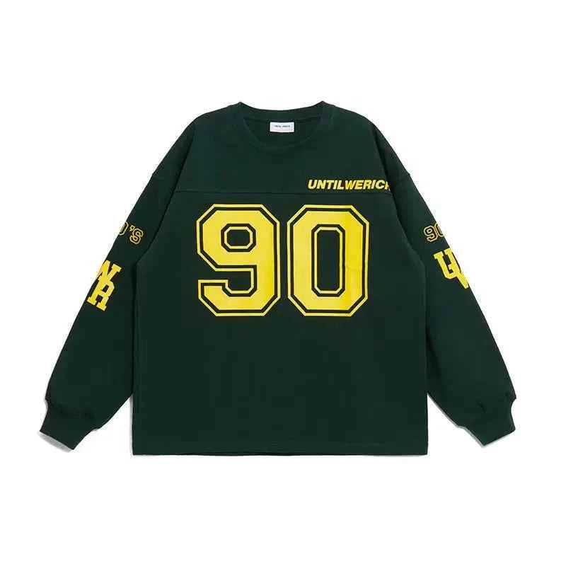 Casual Retro Oversized Loose Letter Print Sweatshirt