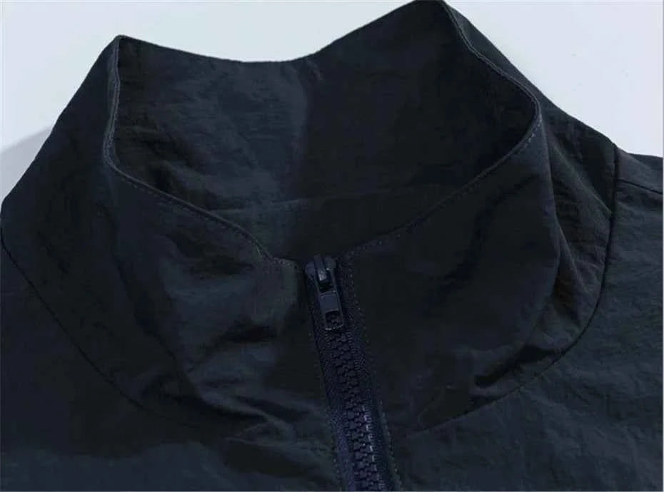 Fashionable Retro Patchwork Casual Windbreaker Jacket