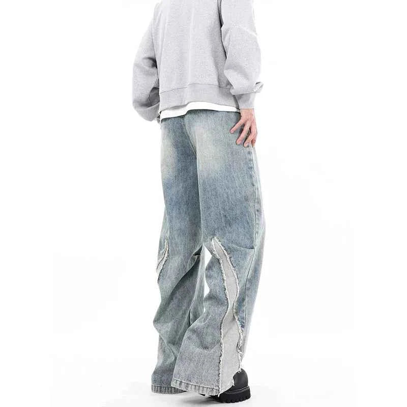 Vintage Streetwear Casual Blue Gothic Aesthetic Jeans