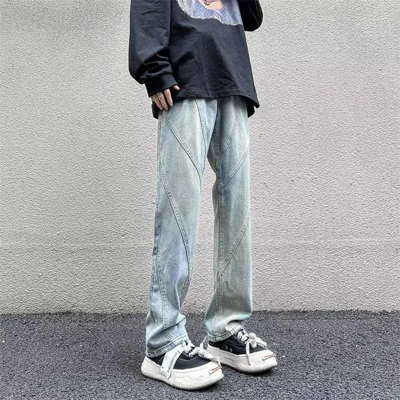 Slim Fit Streetwear Distressed Denim Jeans