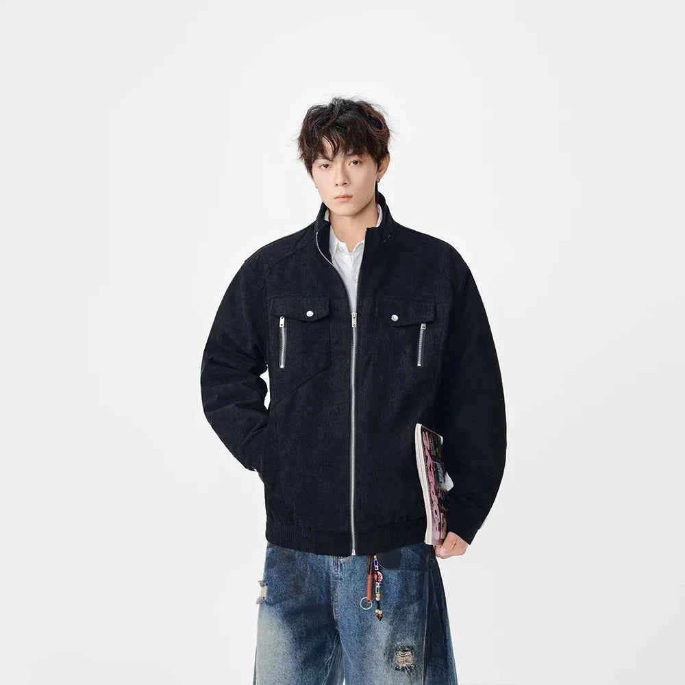 Stylish Casual Stand-UP Collar Zip-Up Jacket