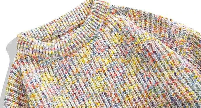 Cozy Colorful Japanese Style Knitwear Sweater