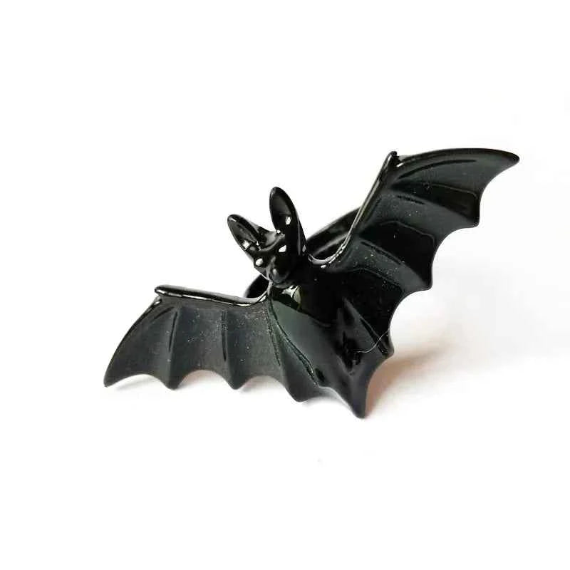 Y2K Gothic Black Bat Halloween Ring