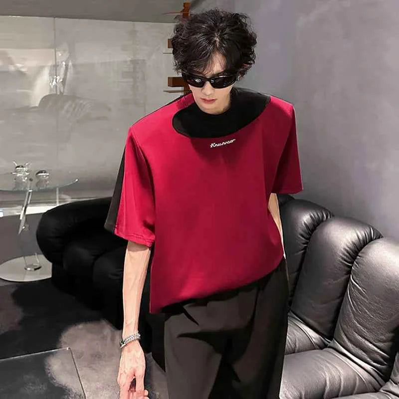 Versatile Stylish Color Contrast Short Sleeve T-Shirt