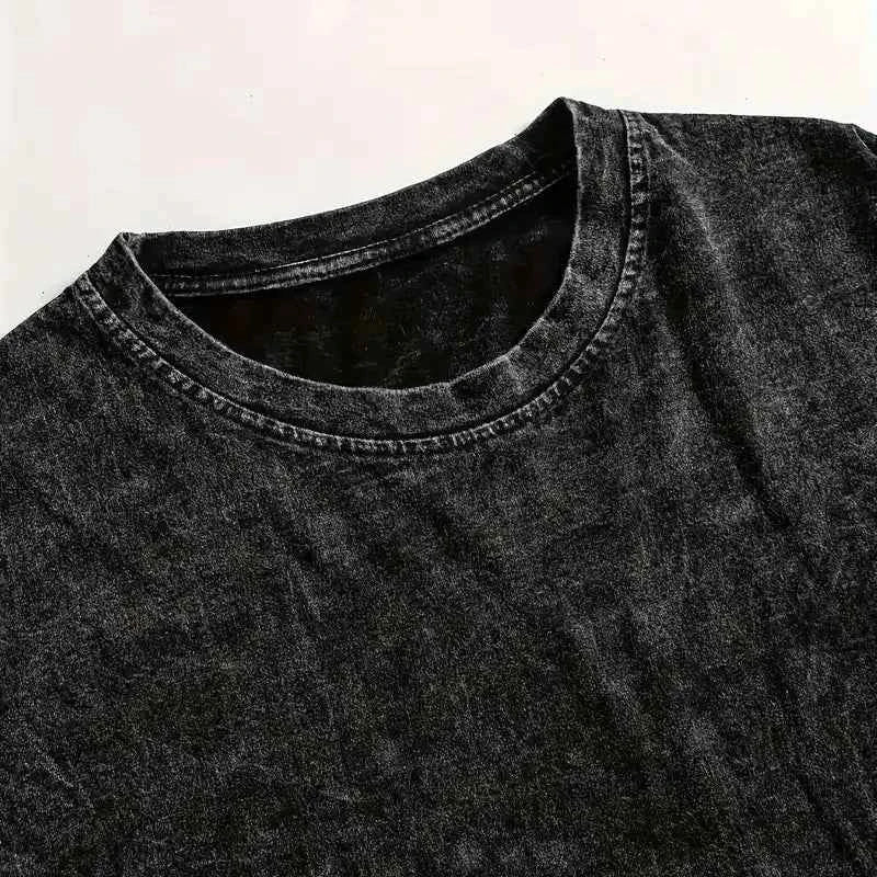 Silent Hill Washed O-Neck Collar Oversized T-Shirt