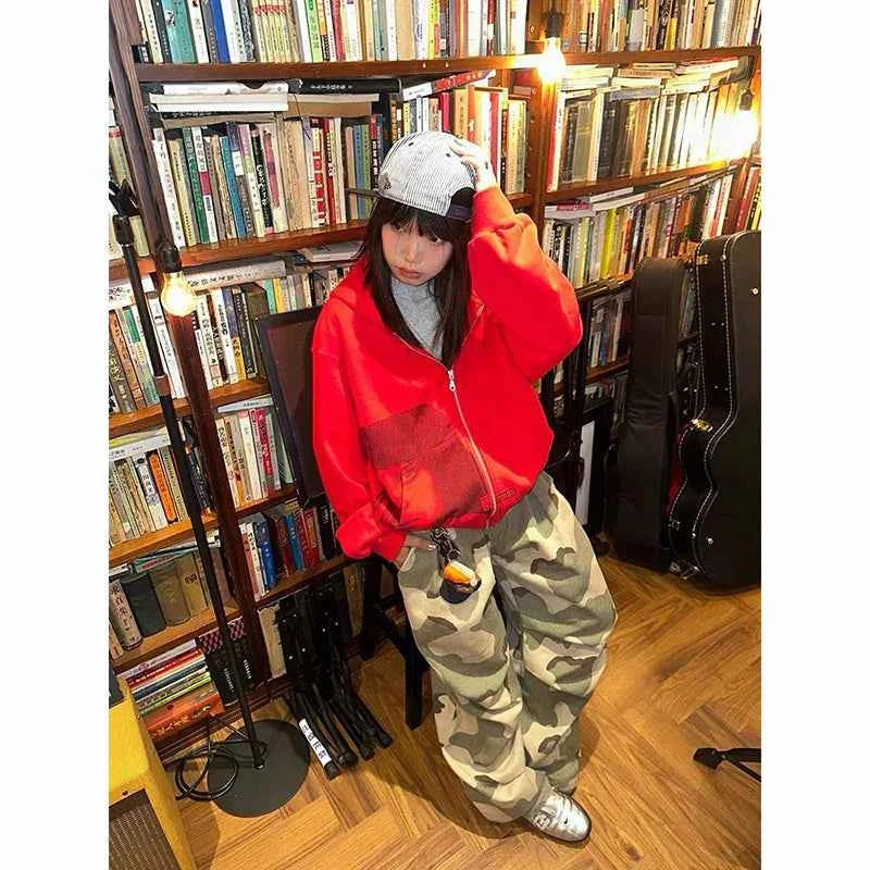 Comfortable Vintage Aesthetic Camouflage Pants