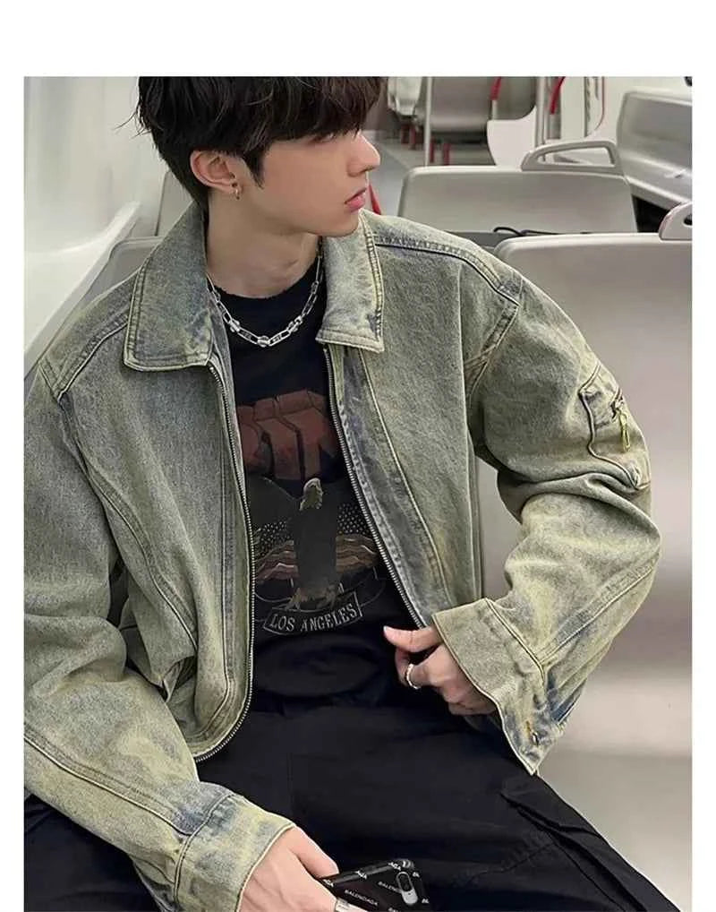 Retro American Style Washed Denim Jacket