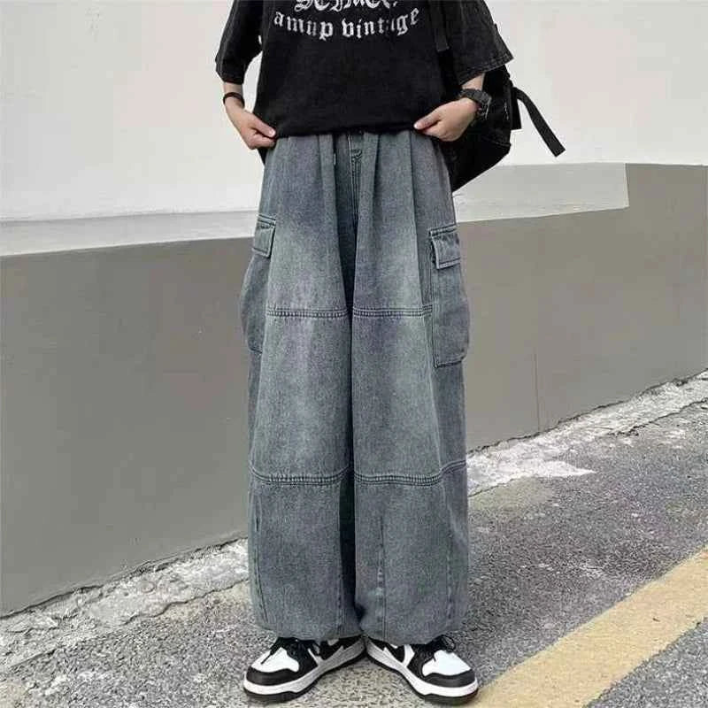 Y2K versatile Casual Wide Leg Cargo Jeans