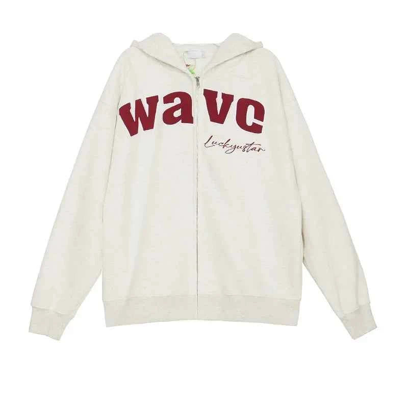 Cozy Oversized Letter Embroidery Sweatshirt