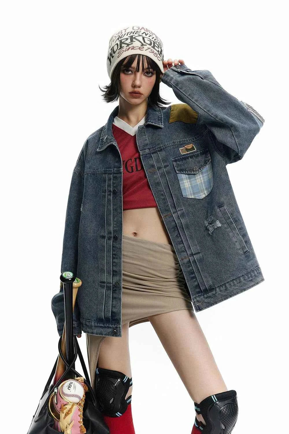 Y2K Lightweight Retro Oversized Blue Denim Jacket