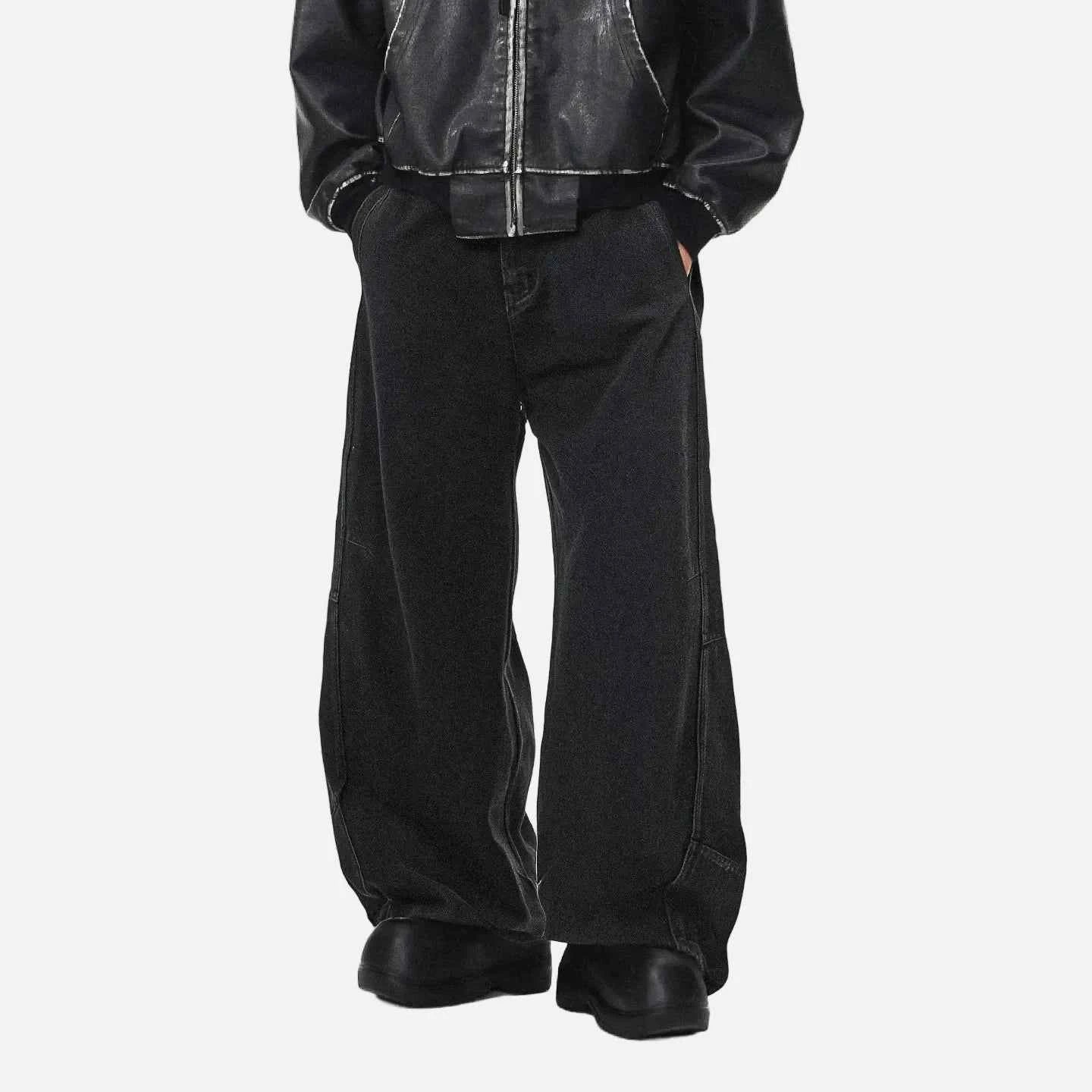 Black Blade 3D Cut Casual Denim Jeans