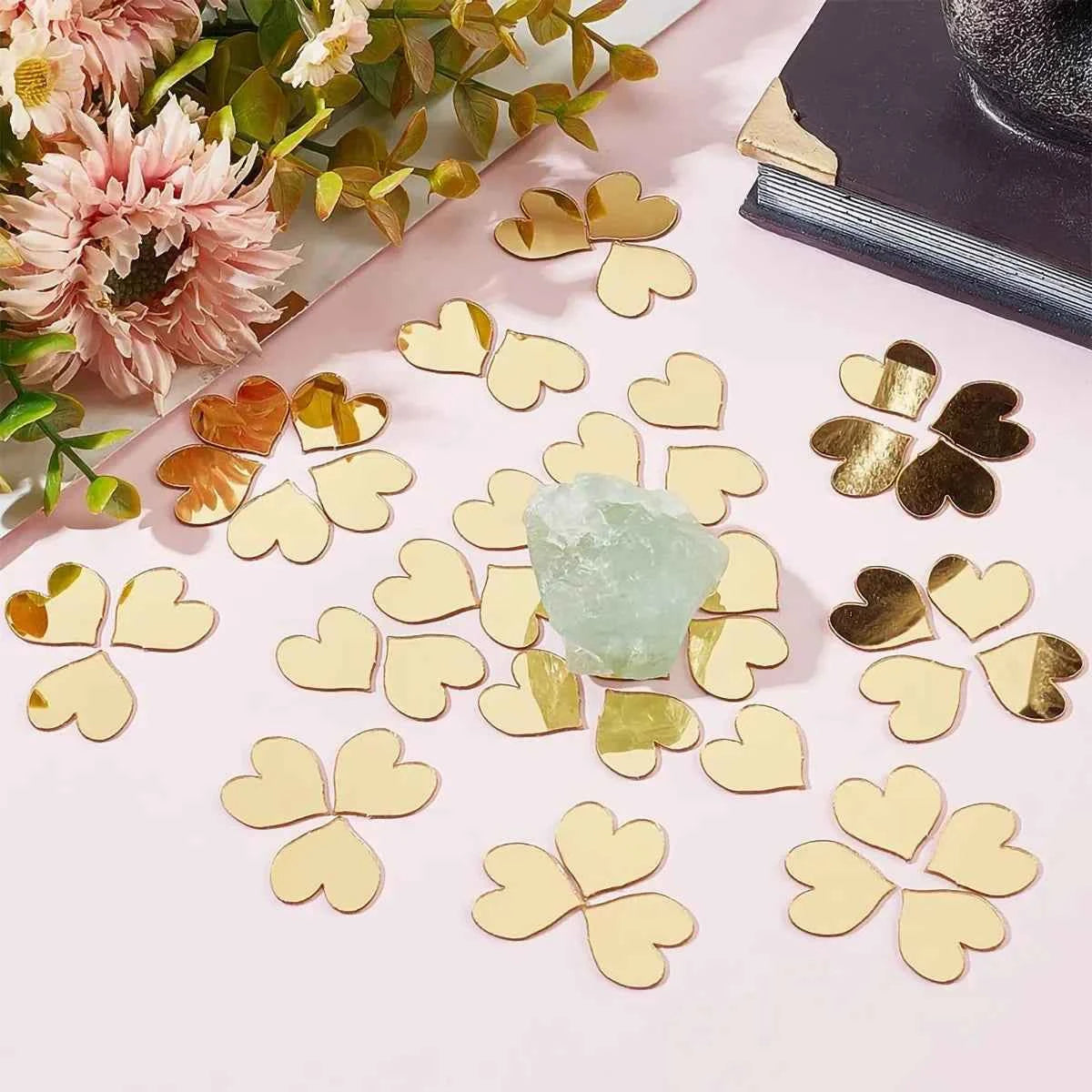 100 Pieces Shaped Small Mirrors