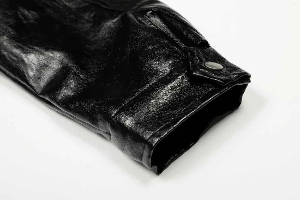 Durable Casual Motorcycle PU Leather Jacket