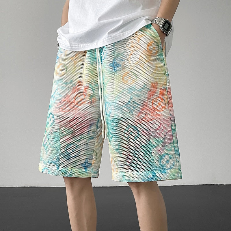 X-Color Tie-dye Mesh Shorts