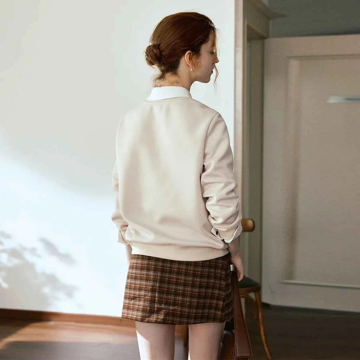 Y2K Embroidered French Style O-Neck Sweatshirt