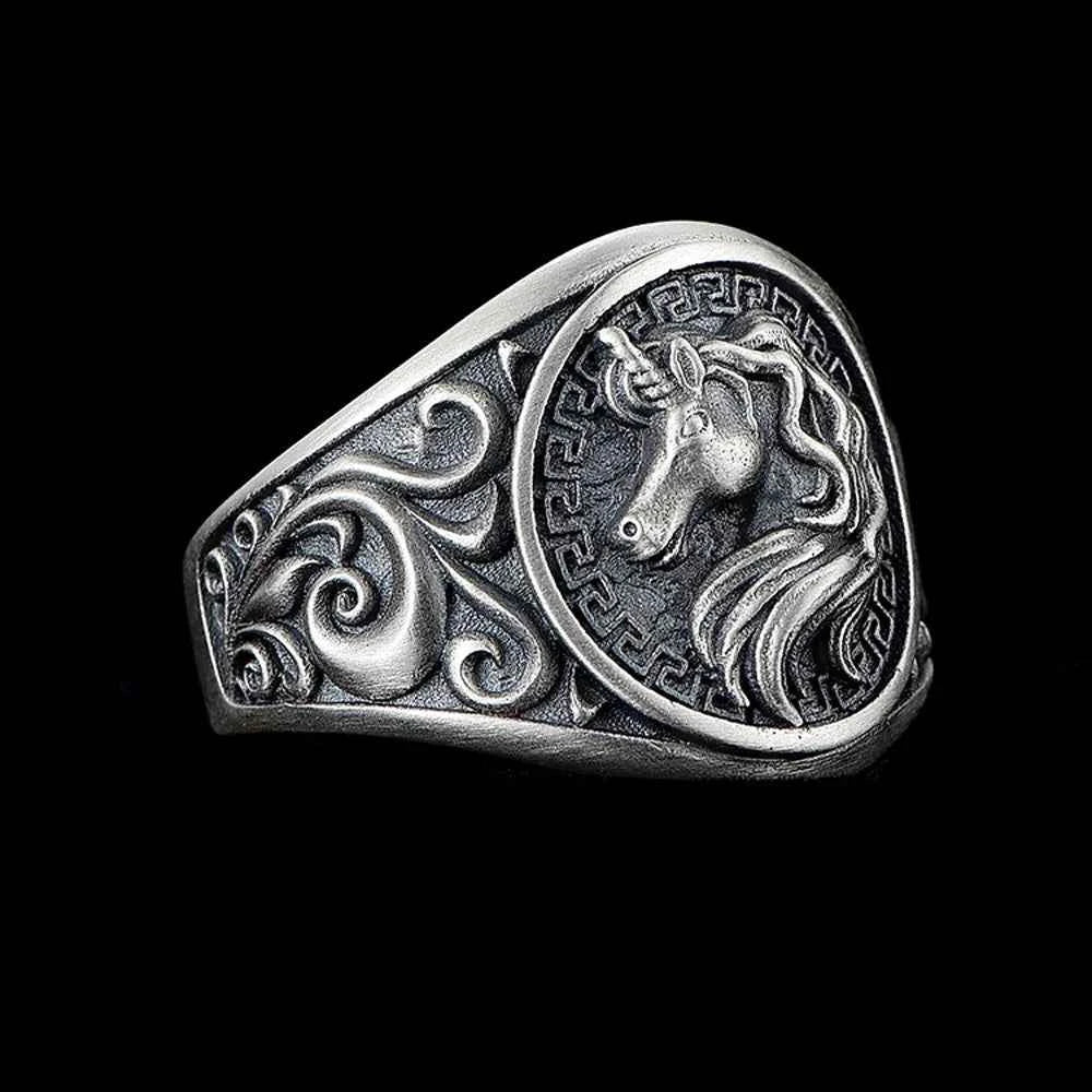 Y2K Adjustable Punk Gothic Unicorn Ring