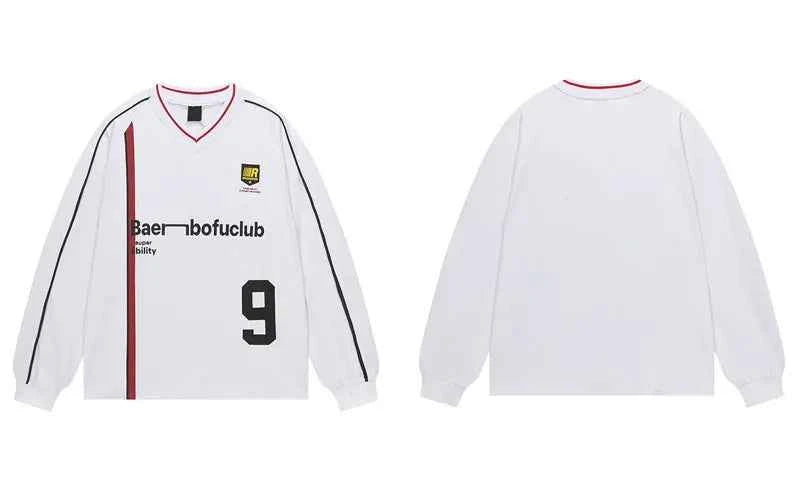 Chic Graphic Print Racing Sports Long Sleeve T-Shirt
