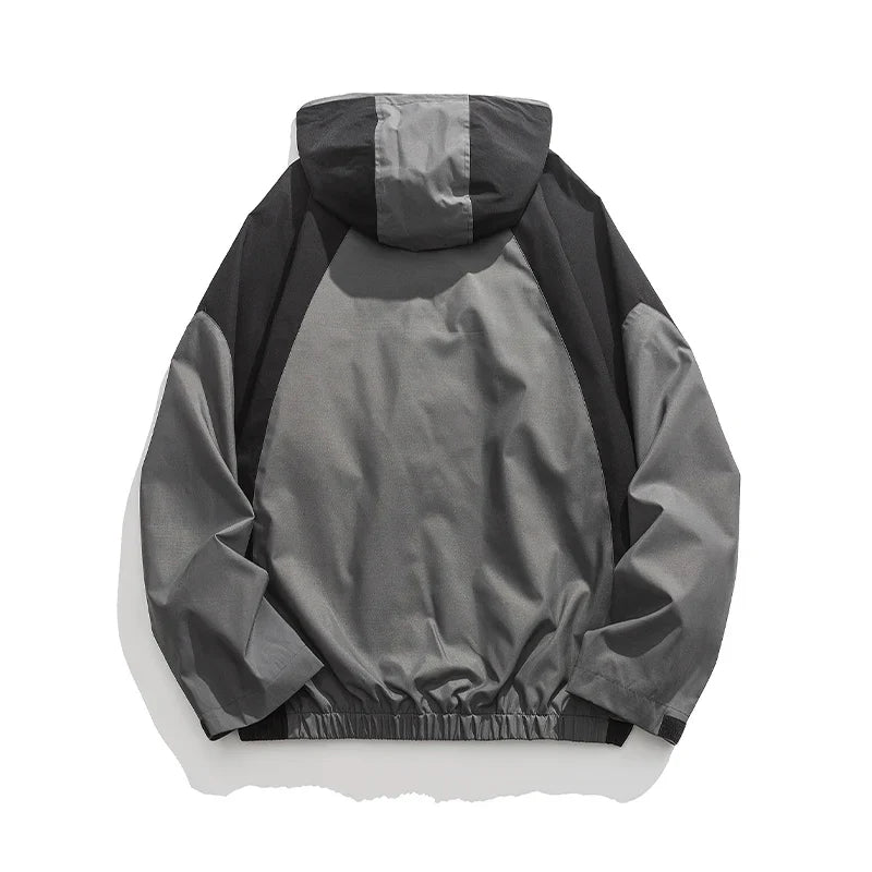 Heart Patchwork Zipper Bomber Jacket