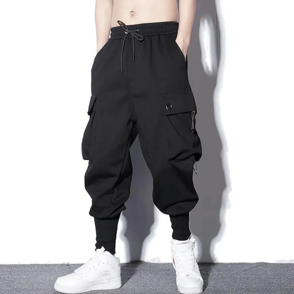 Harem Shadow Tone Ankle Rib Pants