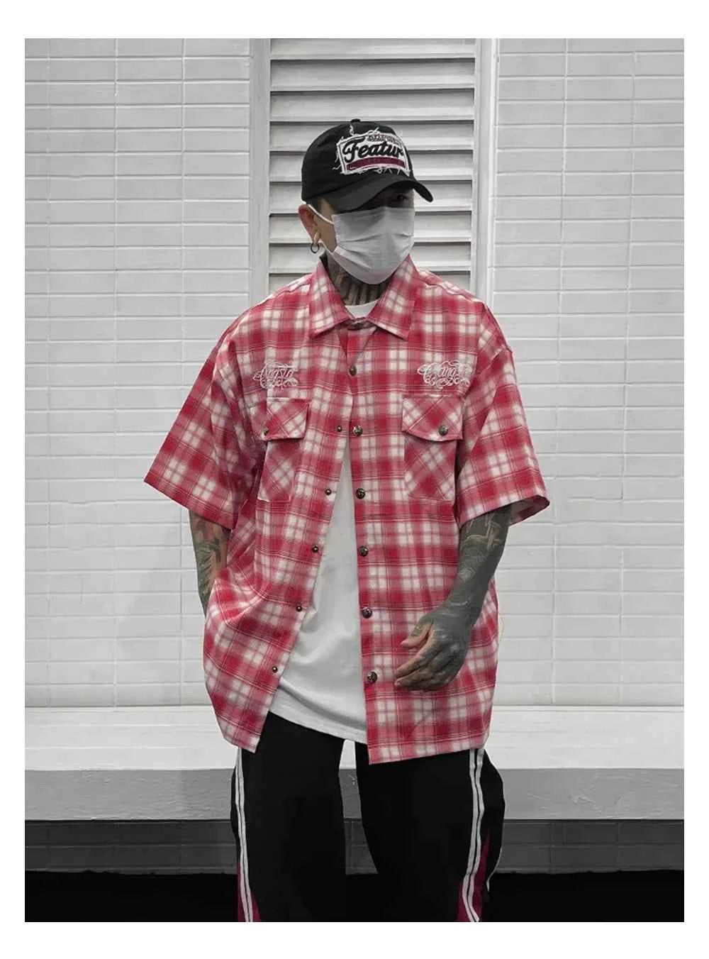Plush Chicano Safari Plaid Short Sleeve Shirt
