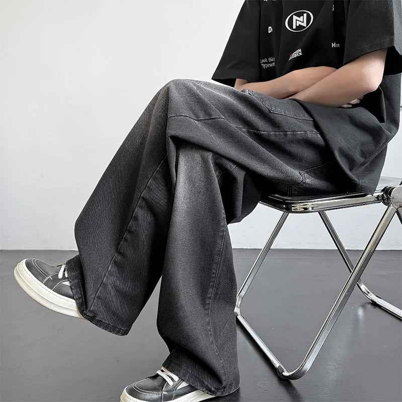 Y2K Loose Korean Straight Leg Denim Jeans