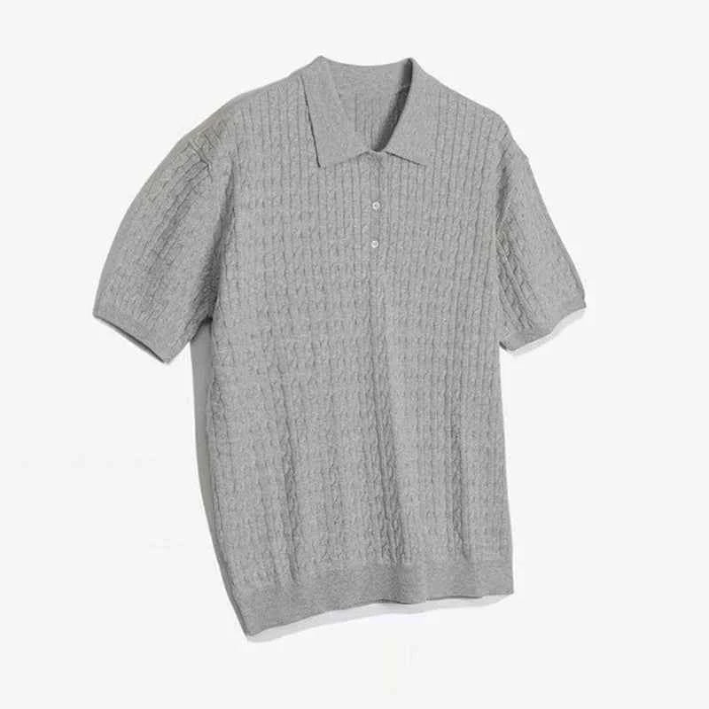 Luxury Knitted Polo Business Casual T-Shirt