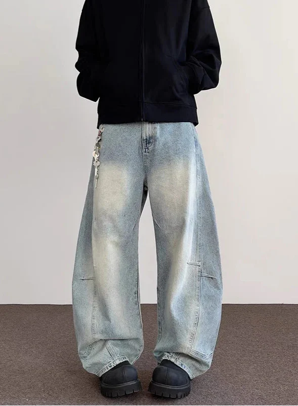 Blue Summer Cool High Waist Baggy Jeans - Luxuryurbanwear