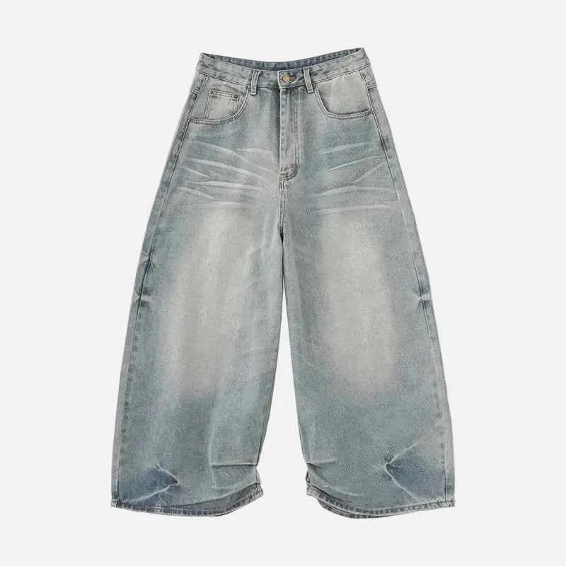 Street Style Inspired Curved Denim Jeans