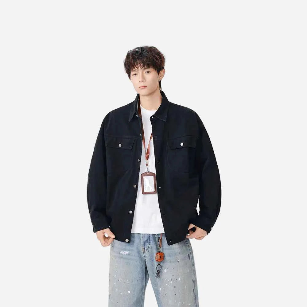 Versatile Casual Button-Up Denim Jacket