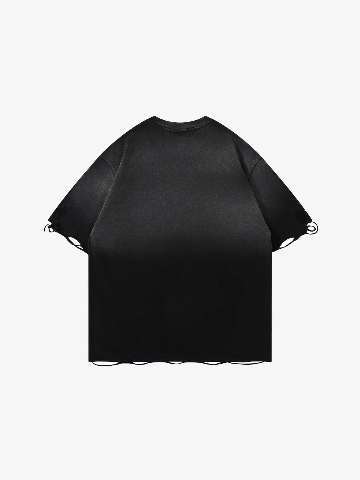 Tie-Die Metal Star Ripped T-Shirt