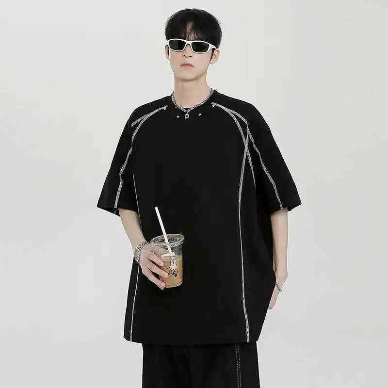 Stylish Loose Stripe Printed Short Sleeve T-Shirt