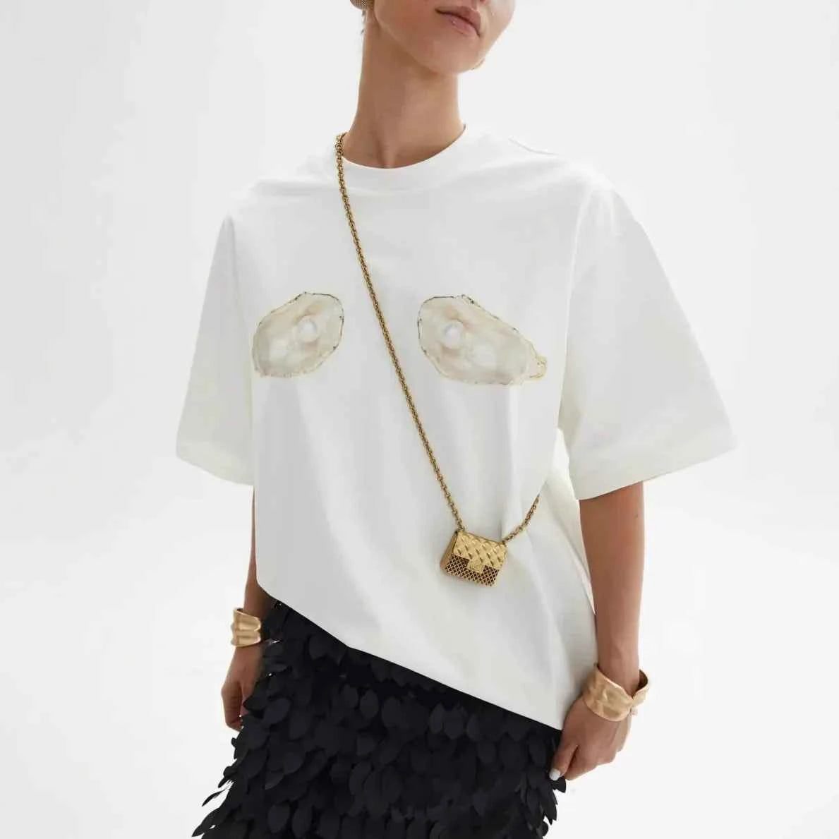 Vintage Russian Style Printed Short-Sleeved T-Shirt