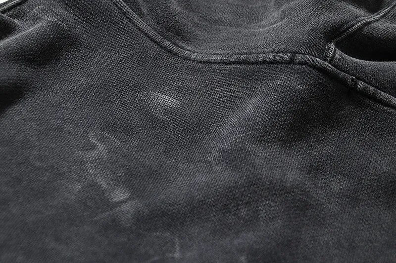 Dusty Black Color Classical Zipper Hoodie