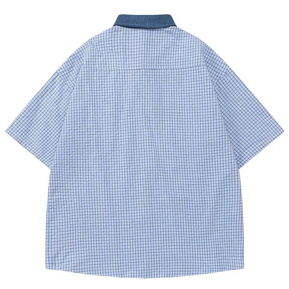 Japanese Style With Tie Oversized Short Sleeve Shirt