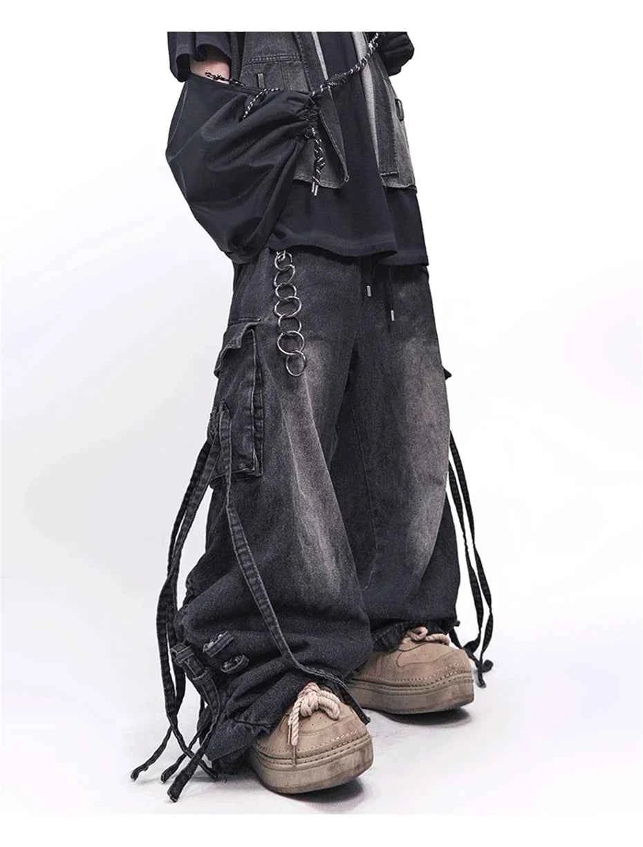Vintage Streetwear Punk Wide Leg Denim Jeans