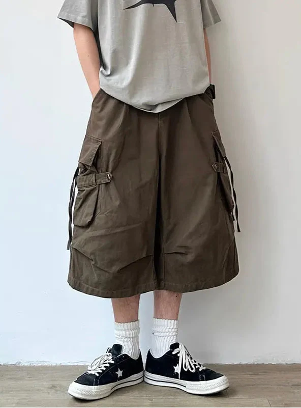 Breathable Oversized Grunge Hip Hop Cargo Short - Luxuryurbanwear