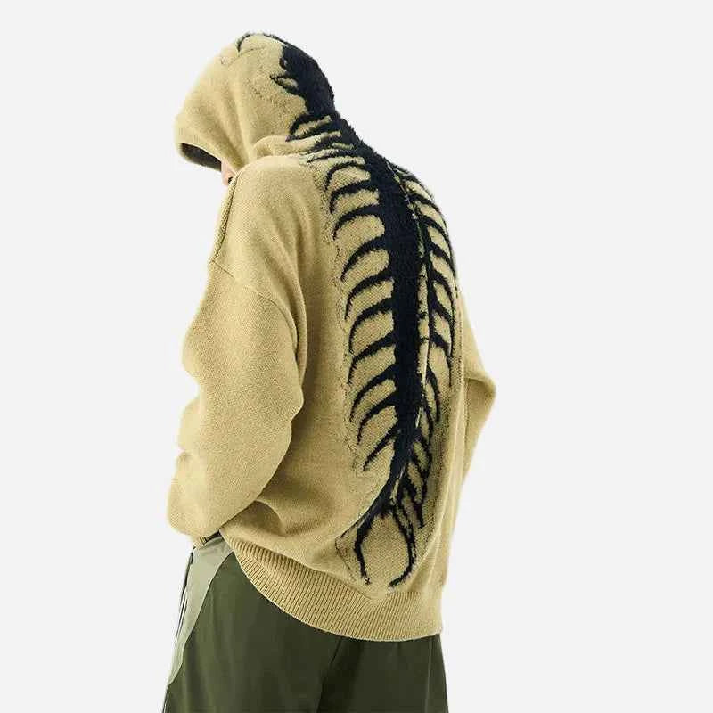 American Style Jacquard Knitwear Hoodie