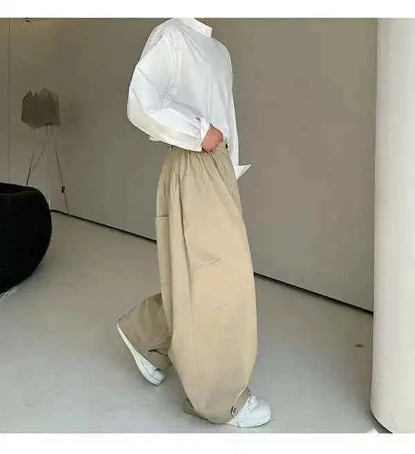 Casual Original Splicing Design Wide Leg Pants