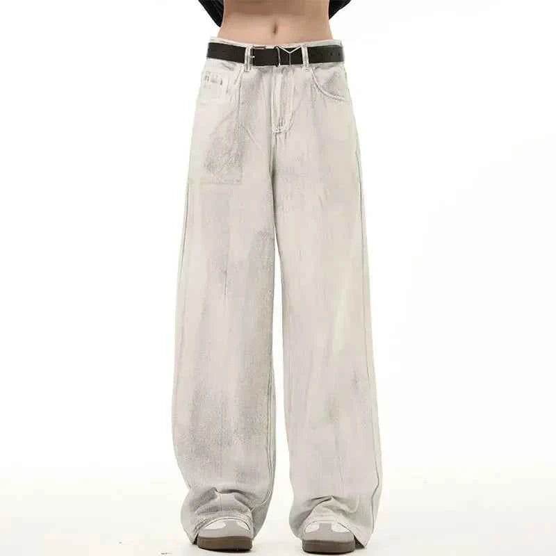 Retro Distressed Loose Droopy Jeans