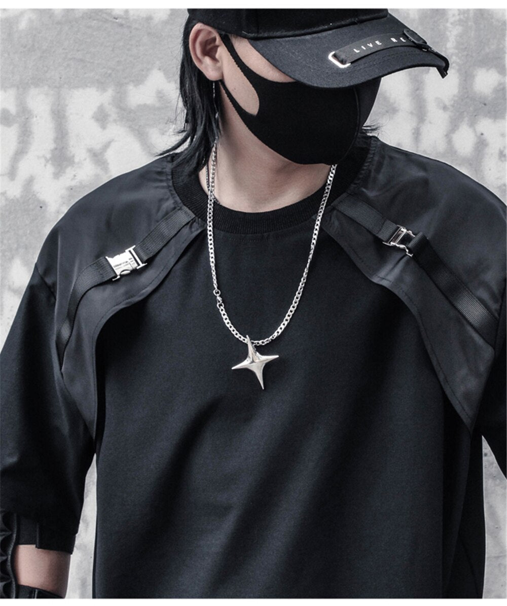 B1 Shoulder Buckle Strap T-Shirt