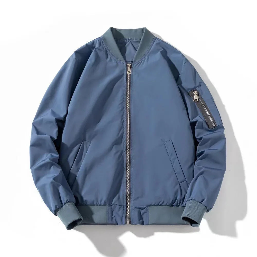 Plain Color With Kangaroo Pocket Jacket