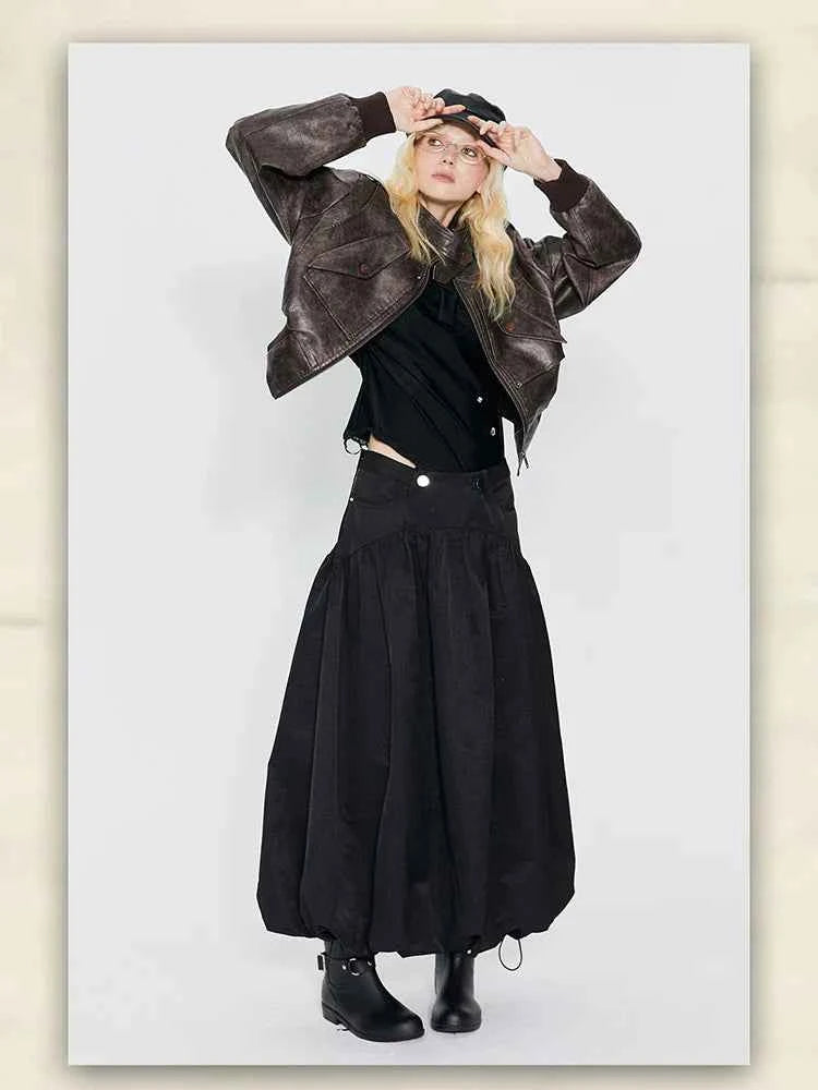 Handsome Distressed Brown PU Leather Jacket