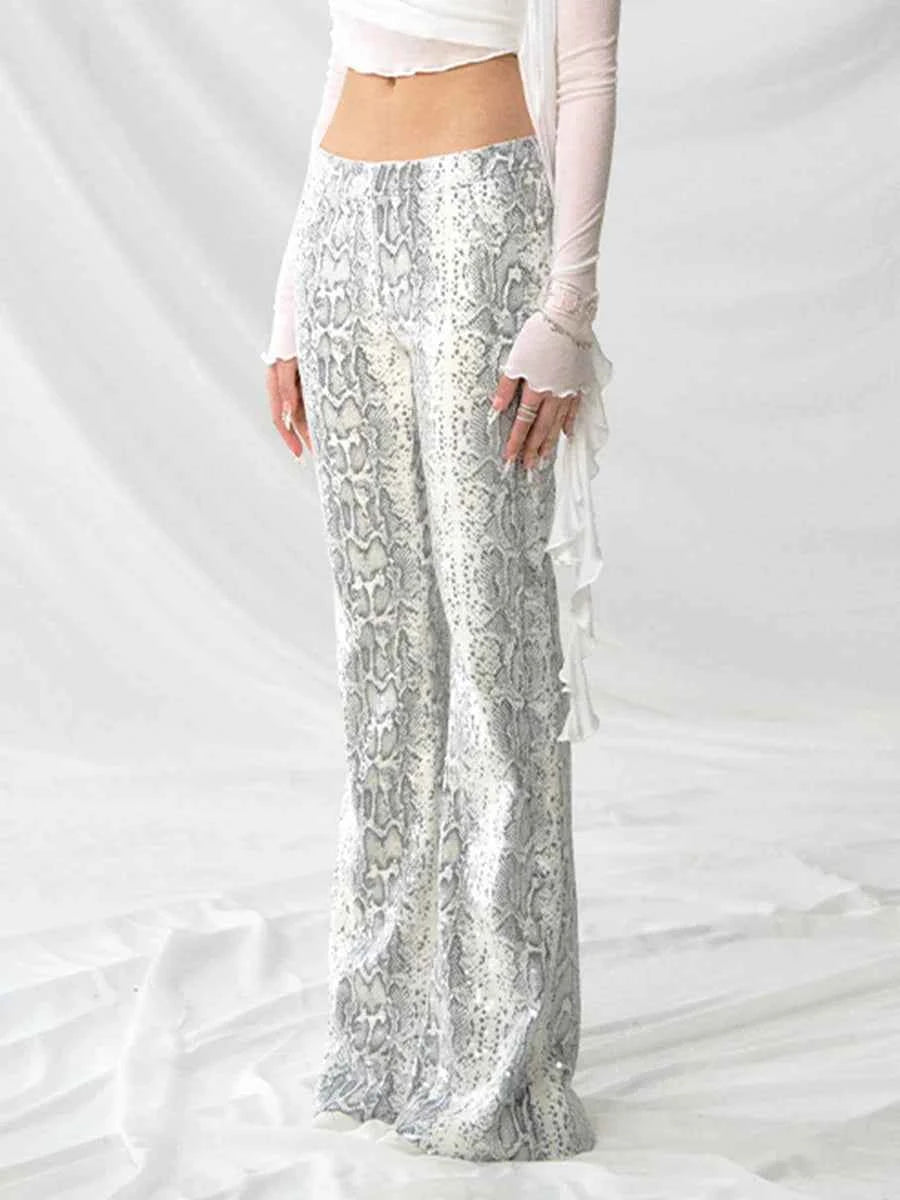 Colorblock High Waist Patchwork Wide Pants