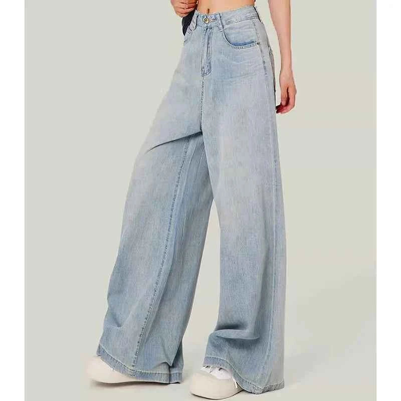 Essential High Waist Baggy Wide Leg Jeans