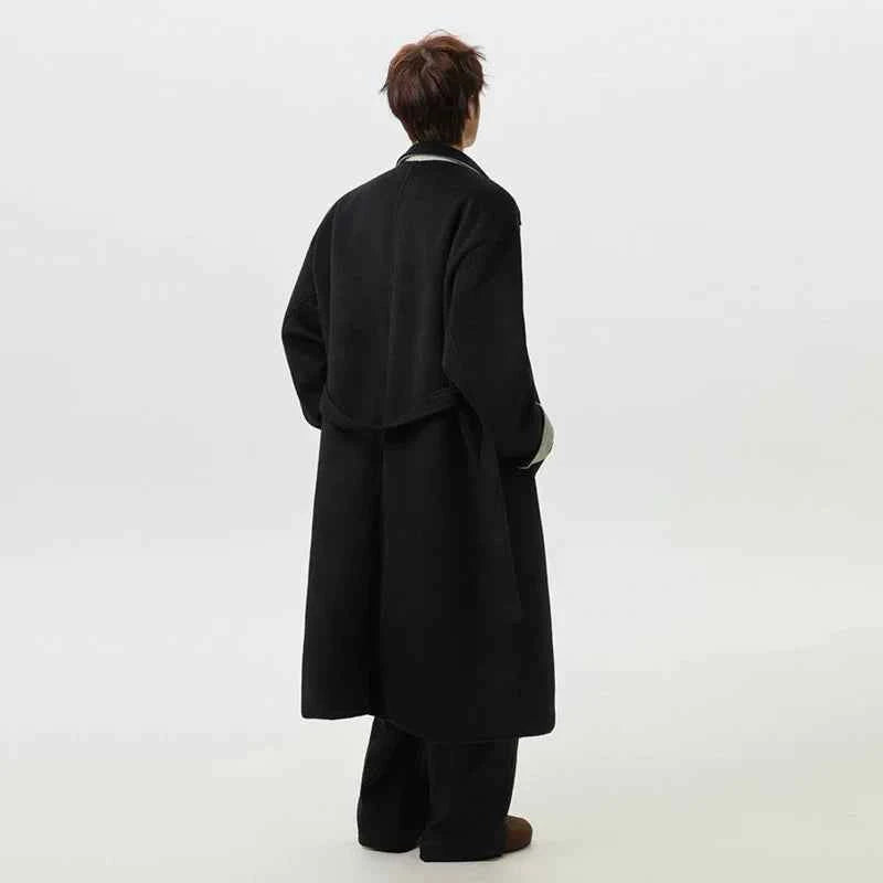Korean Style Simple Solid Color Woolen Coat