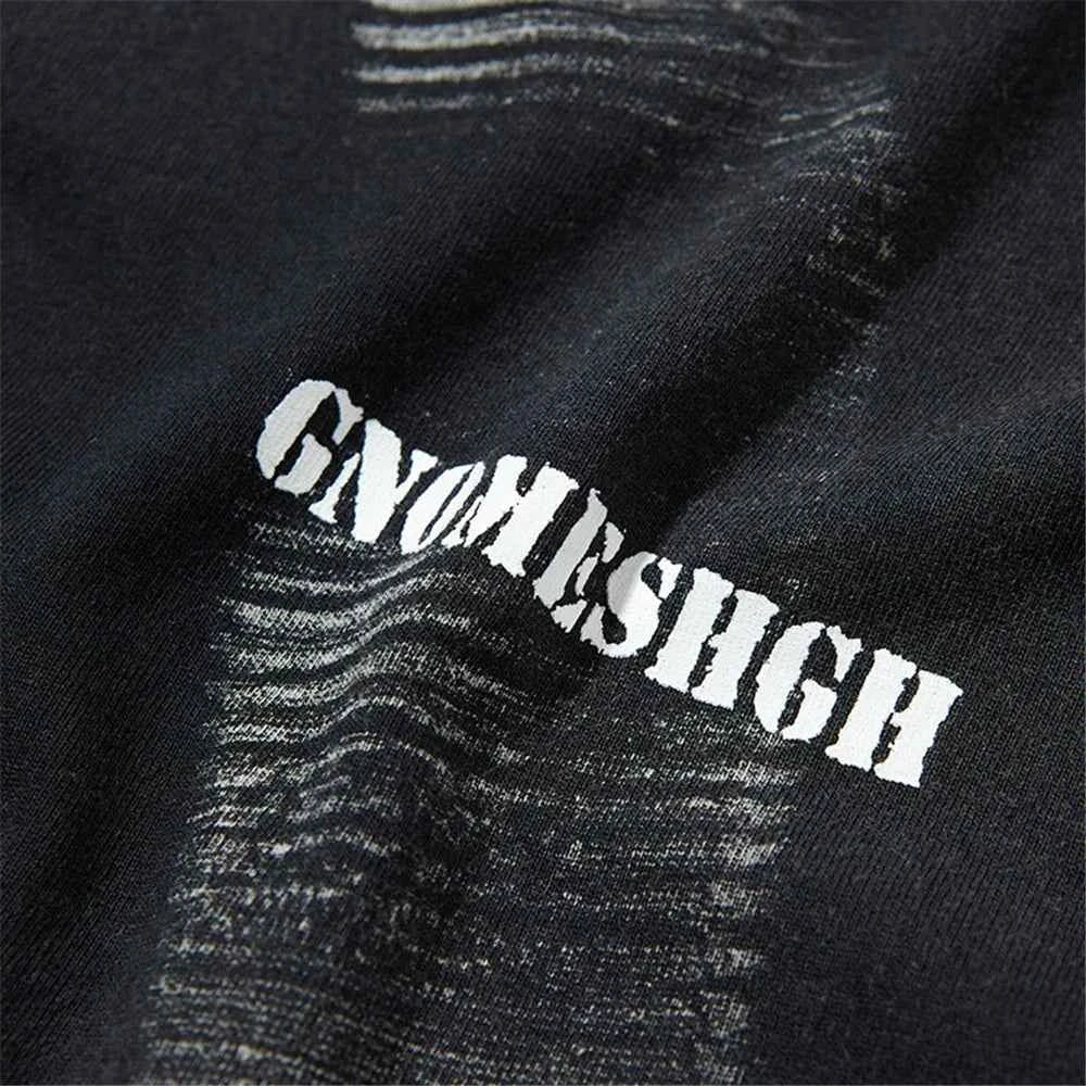 Fashionable Bold O-Neck Collar Graffiti Letter T-Shirt