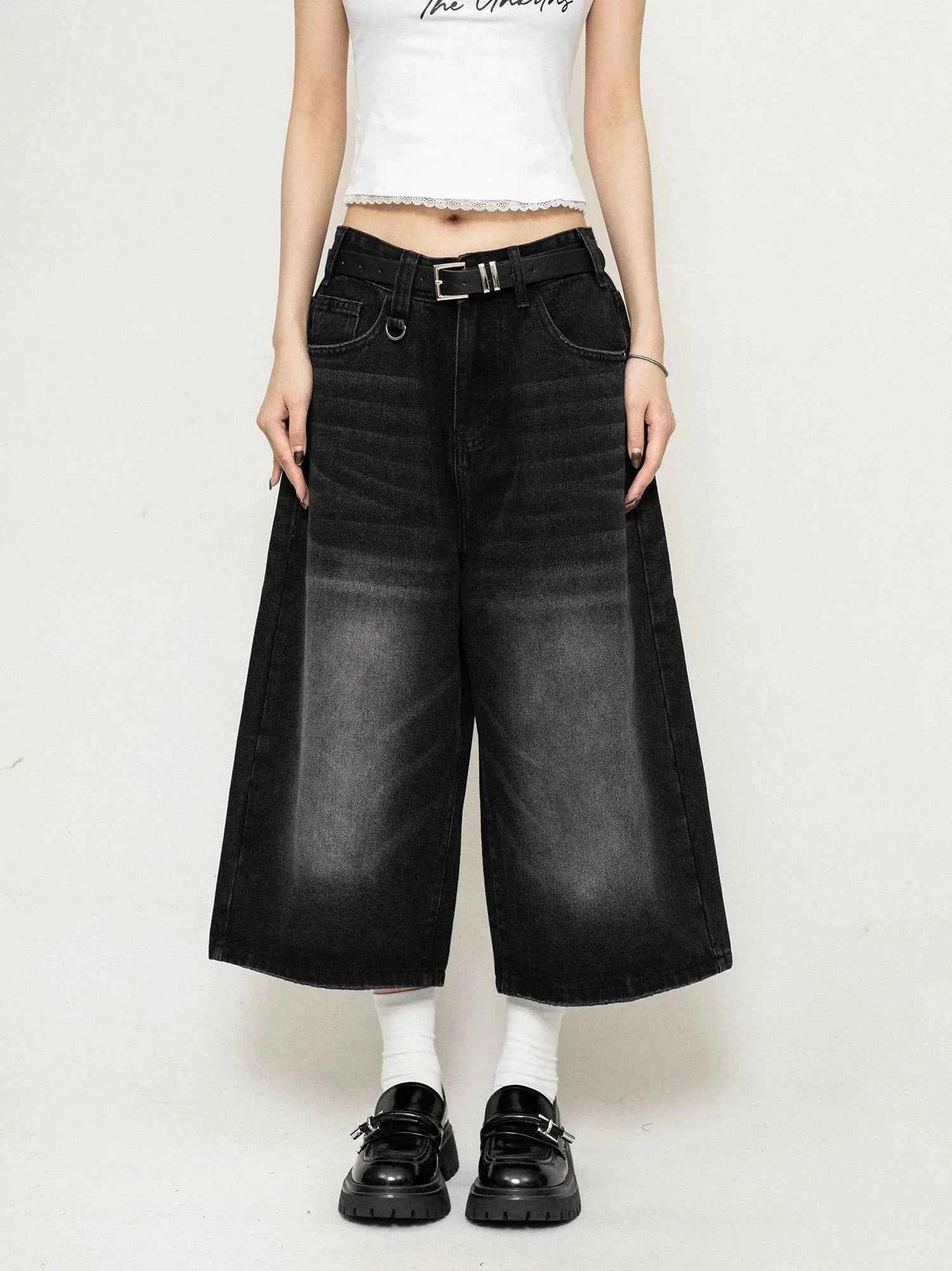 Blue Vintage High Waist Denim Short