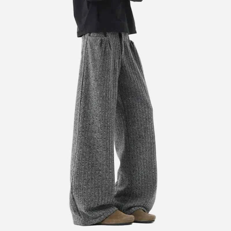 Modern Simple Solid Color Striped Pants